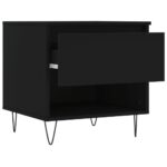 Tables basses 2 pcs noir 50x46x50 cm bois d'ingénierie – Image 5