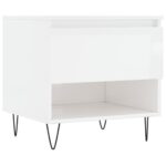 Tables basses 2 pcs blanc brillant 50x46x50cm bois d'ingénierie – Image 3