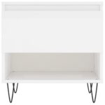 Tables basses 2 pcs blanc brillant 50x46x50cm bois d'ingénierie – Image 4