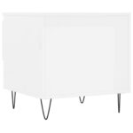 Tables basses 2 pcs blanc brillant 50x46x50cm bois d'ingénierie – Image 7