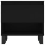 Table basse noir 50x46x50 cm bois d’ingénierie – Image 3