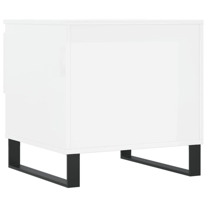Tables basses 2 pcs blanc brillant 50x46x50cm bois d'ingénierie – Image 7