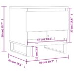 Tables basses 2 pcs chêne fumé 50x46x50 cm bois d'ingénierie – Image 10