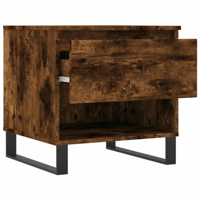 Tables basses 2 pcs chêne fumé 50x46x50 cm bois d'ingénierie – Image 5