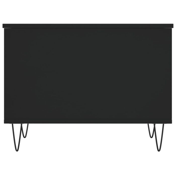 Table basse Noir 60x44,5x45 cm Bois d'ingénierie – Image 4