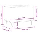 Table basse Noir 60x44,5x45 cm Bois d'ingénierie – Image 9