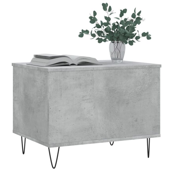 Table basse Gris béton 60x44,5x45 cm Bois d'ingénierie – Image 2