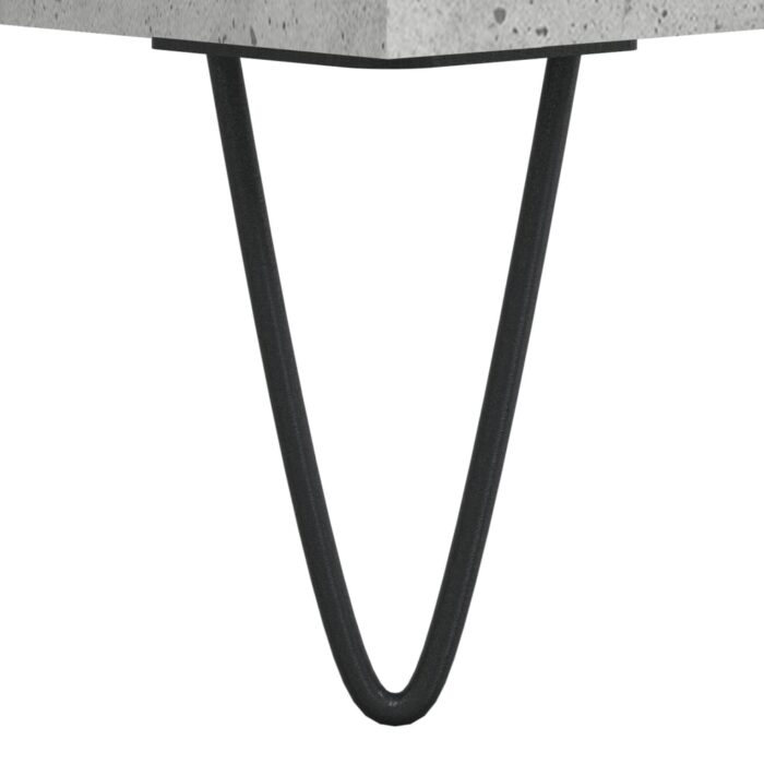 Table basse Gris béton 60x44,5x45 cm Bois d'ingénierie – Image 7