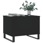 Table basse Noir 60x44,5x45 cm Bois d'ingénierie – Image 2