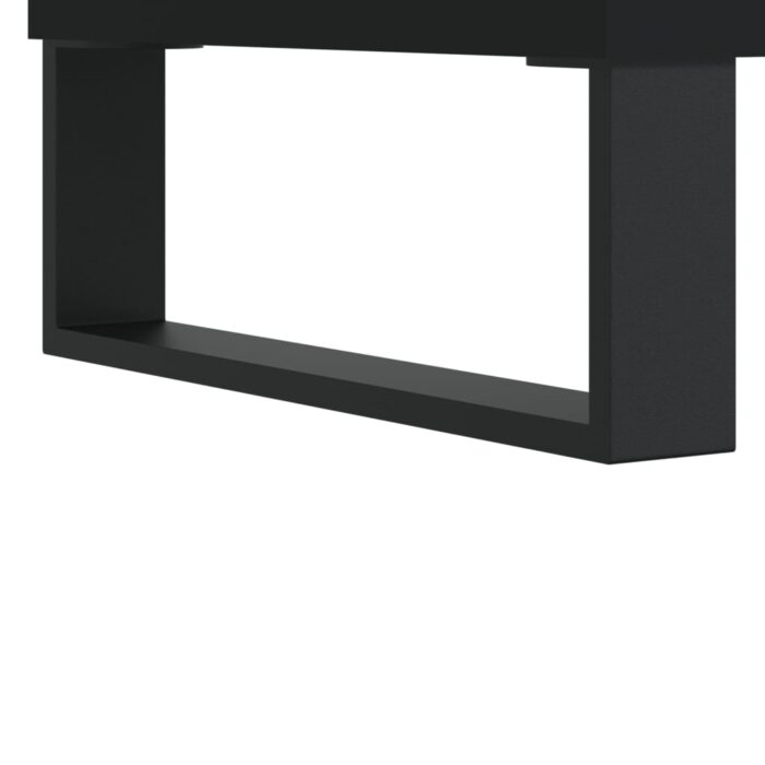 Table basse Noir 60x44,5x45 cm Bois d'ingénierie – Image 7