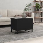 Table basse Noir 60x44,5x45 cm Bois d'ingénierie