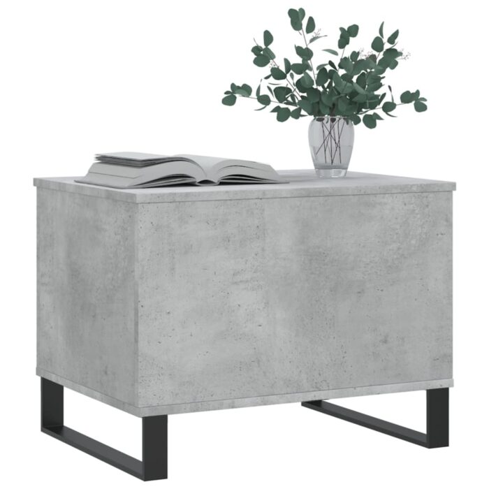 Table basse Gris béton 60x44,5x45 cm Bois d'ingénierie – Image 2