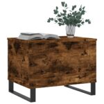 Table basse Chêne fumé 60x44,5x45 cm Bois d'ingénierie – Image 2