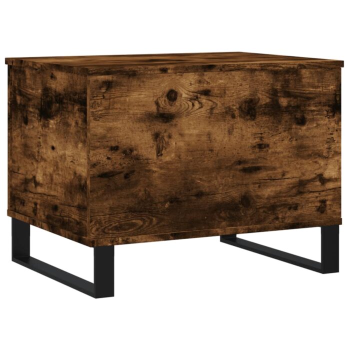 Table basse Chêne fumé 60x44,5x45 cm Bois d'ingénierie – Image 3