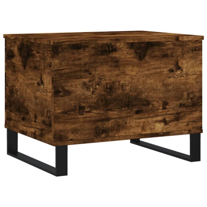 Table basse Chêne fumé 60x44,5x45 cm Bois d'ingénierie – Image 6