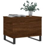 Table basse Chêne marron 60x44,5x45 cm Bois d'ingénierie – Image 2