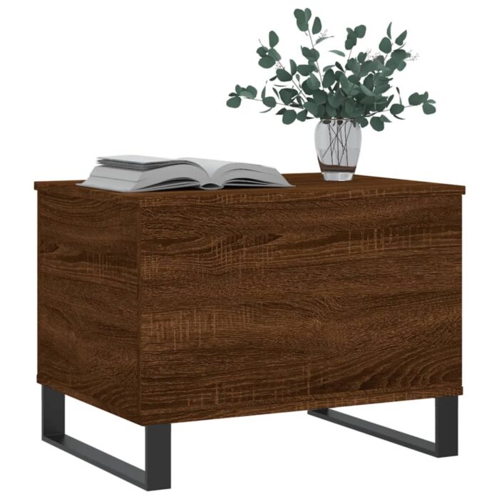 Table basse Chêne marron 60x44,5x45 cm Bois d'ingénierie – Image 2