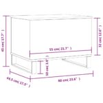 Table basse Chêne marron 60x44,5x45 cm Bois d'ingénierie – Image 9
