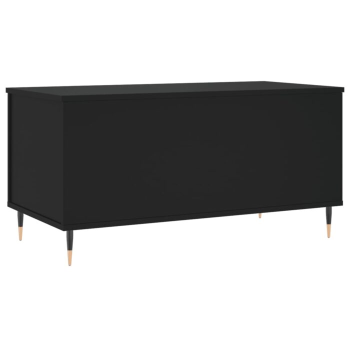 Table basse Noir 90x44,5x45 cm Bois d'ingénierie – Image 3