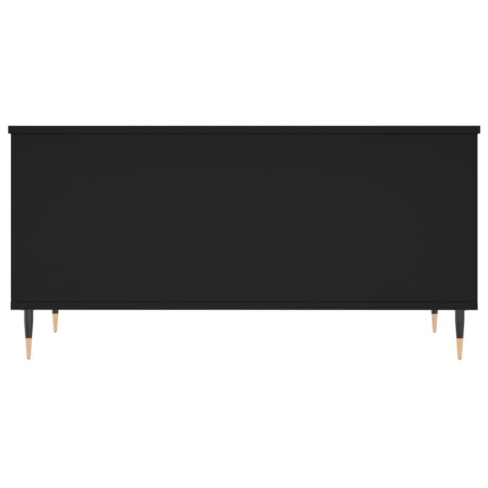 Table basse Noir 90x44,5x45 cm Bois d'ingénierie – Image 4