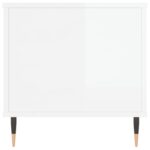 Table basse Blanc brillant 90x44,5x45 cm Bois d'ingénierie – Image 5