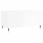 Table basse Blanc brillant 90x44,5x45 cm Bois d'ingénierie – Image 6