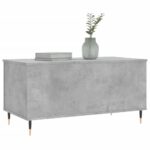 Table basse Gris béton 90x44,5x45 cm Bois d'ingénierie – Image 2