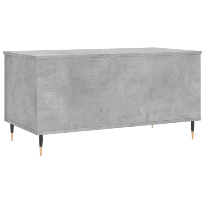 Table basse Gris béton 90x44,5x45 cm Bois d'ingénierie – Image 3