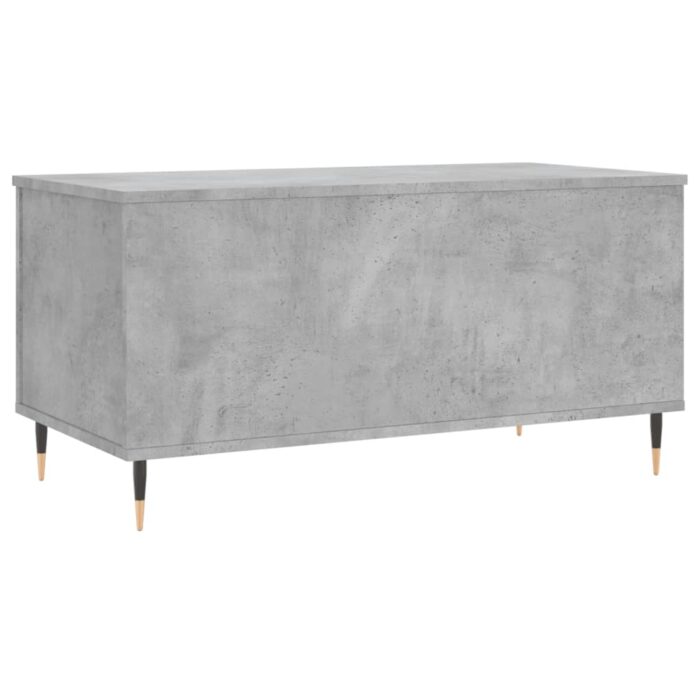 Table basse Gris béton 90x44,5x45 cm Bois d'ingénierie – Image 6