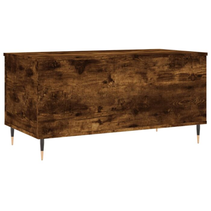 Table basse Chêne fumé 90x44,5x45 cm Bois d'ingénierie – Image 3