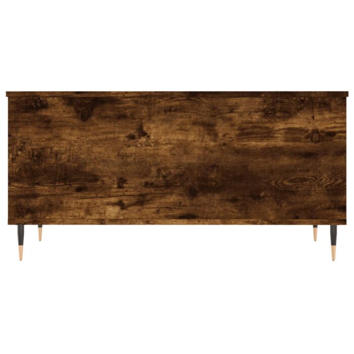 Table basse Chêne fumé 90x44,5x45 cm Bois d'ingénierie – Image 4