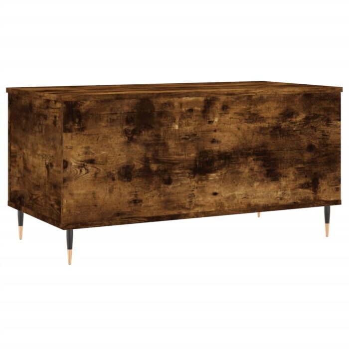 Table basse Chêne fumé 90x44,5x45 cm Bois d'ingénierie – Image 6