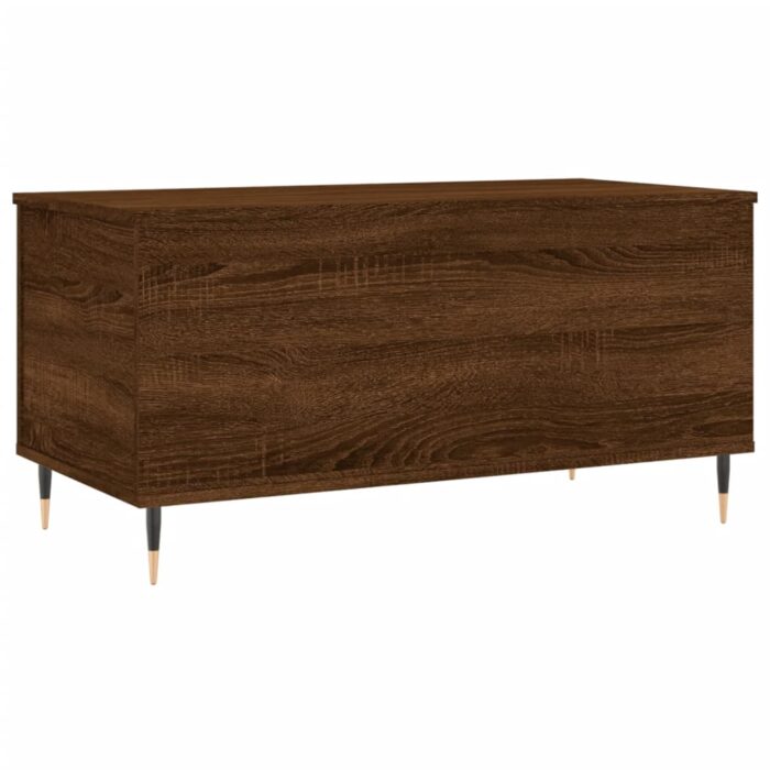 Table basse Chêne marron 90x44,5x45 cm Bois d'ingénierie – Image 3