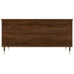 Table basse Chêne marron 90x44,5x45 cm Bois d'ingénierie – Image 4
