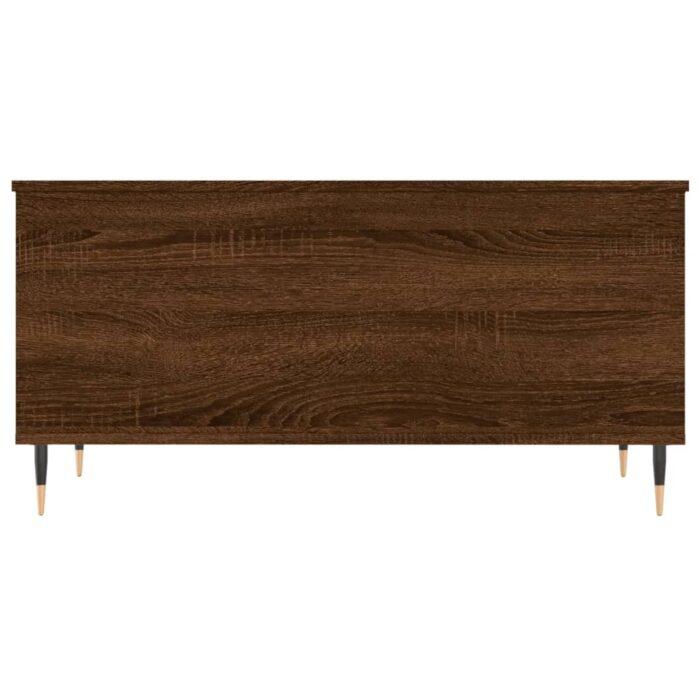 Table basse Chêne marron 90x44,5x45 cm Bois d'ingénierie – Image 4