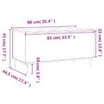 Table basse Chêne marron 90x44,5x45 cm Bois d'ingénierie – Image 9