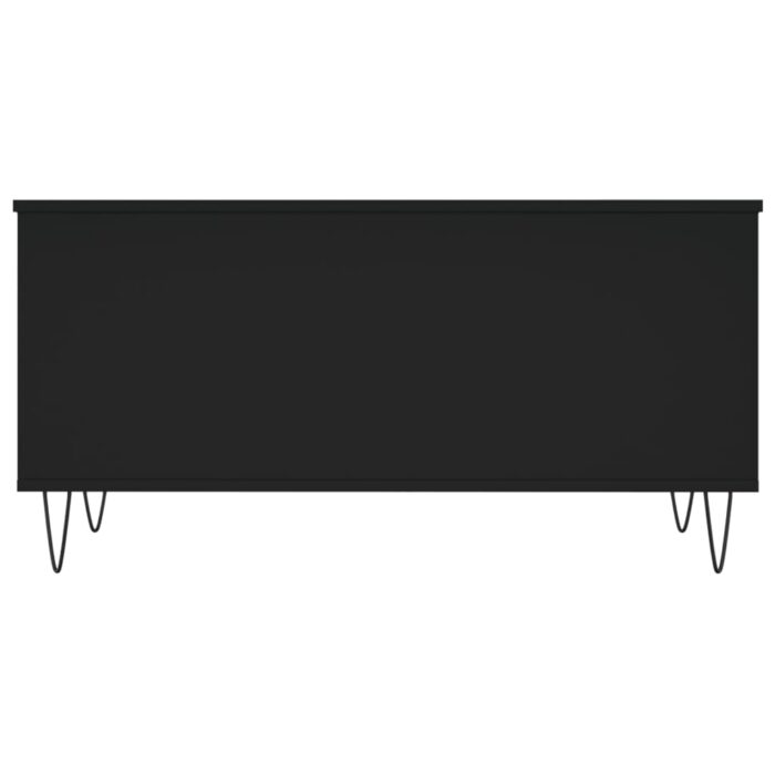 Table basse Noir 90x44,5x45 cm Bois d'ingénierie – Image 4