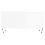 Table basse Blanc brillant 90x44,5x45 cm Bois d'ingénierie – Image 4