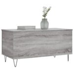 Table basse Sonoma gris 90x44,5x45 cm Bois d'ingénierie – Image 2