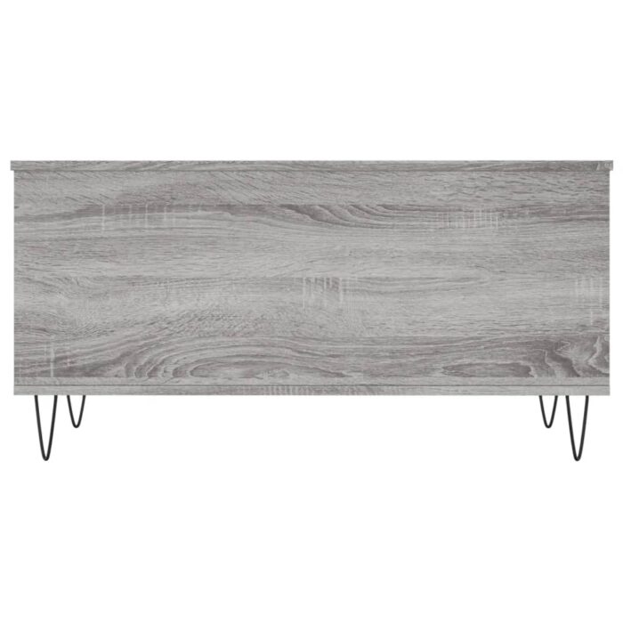 Table basse Sonoma gris 90x44,5x45 cm Bois d'ingénierie – Image 4