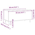 Table basse Sonoma gris 90x44,5x45 cm Bois d'ingénierie – Image 9