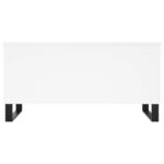 Table basse Blanc 90x44,5x45 cm Bois d'ingénierie – Image 4