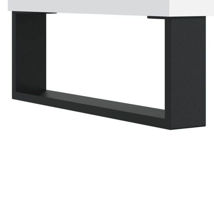 Table basse Blanc 90x44,5x45 cm Bois d'ingénierie – Image 7