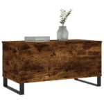 Table basse Chêne fumé 90x44,5x45 cm Bois d'ingénierie – Image 2