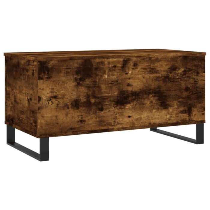 Table basse Chêne fumé 90x44,5x45 cm Bois d'ingénierie – Image 3