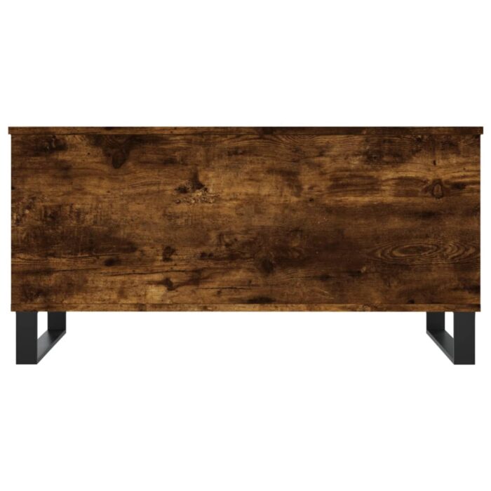 Table basse Chêne fumé 90x44,5x45 cm Bois d'ingénierie – Image 4