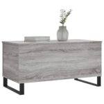 Table basse Sonoma gris 90x44,5x45 cm Bois d'ingénierie – Image 2