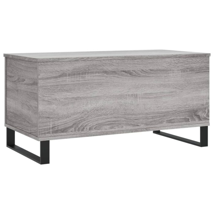 Table basse Sonoma gris 90x44,5x45 cm Bois d'ingénierie – Image 6