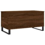 Table basse Chêne marron 90x44,5x45 cm Bois d'ingénierie – Image 3