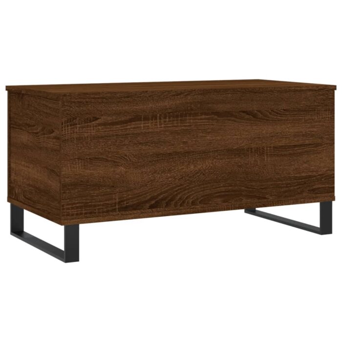 Table basse Chêne marron 90x44,5x45 cm Bois d'ingénierie – Image 3